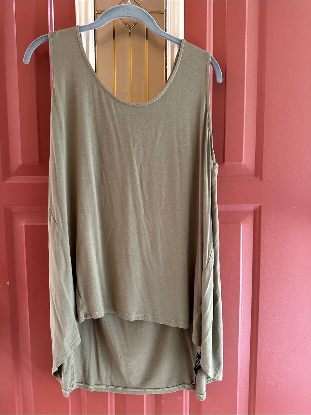 Sleeveless Soft Moss Green Women's Tank Top